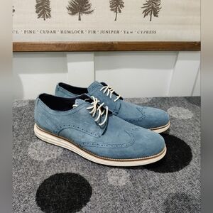 Cole Haan Grand.OS Wingtip Oxford Shoes | Men’s 12 | Blue Suede